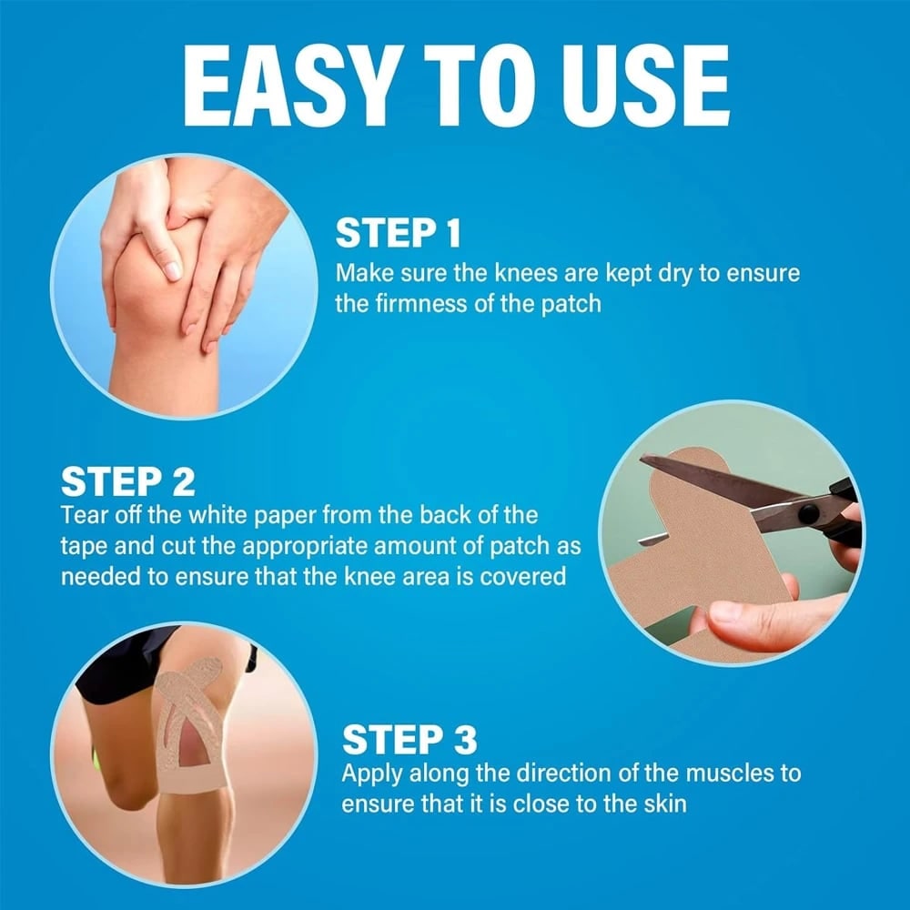 Kinesiology Tape for Knee and Ankle Support with Pre-Cut Strips - Image 13