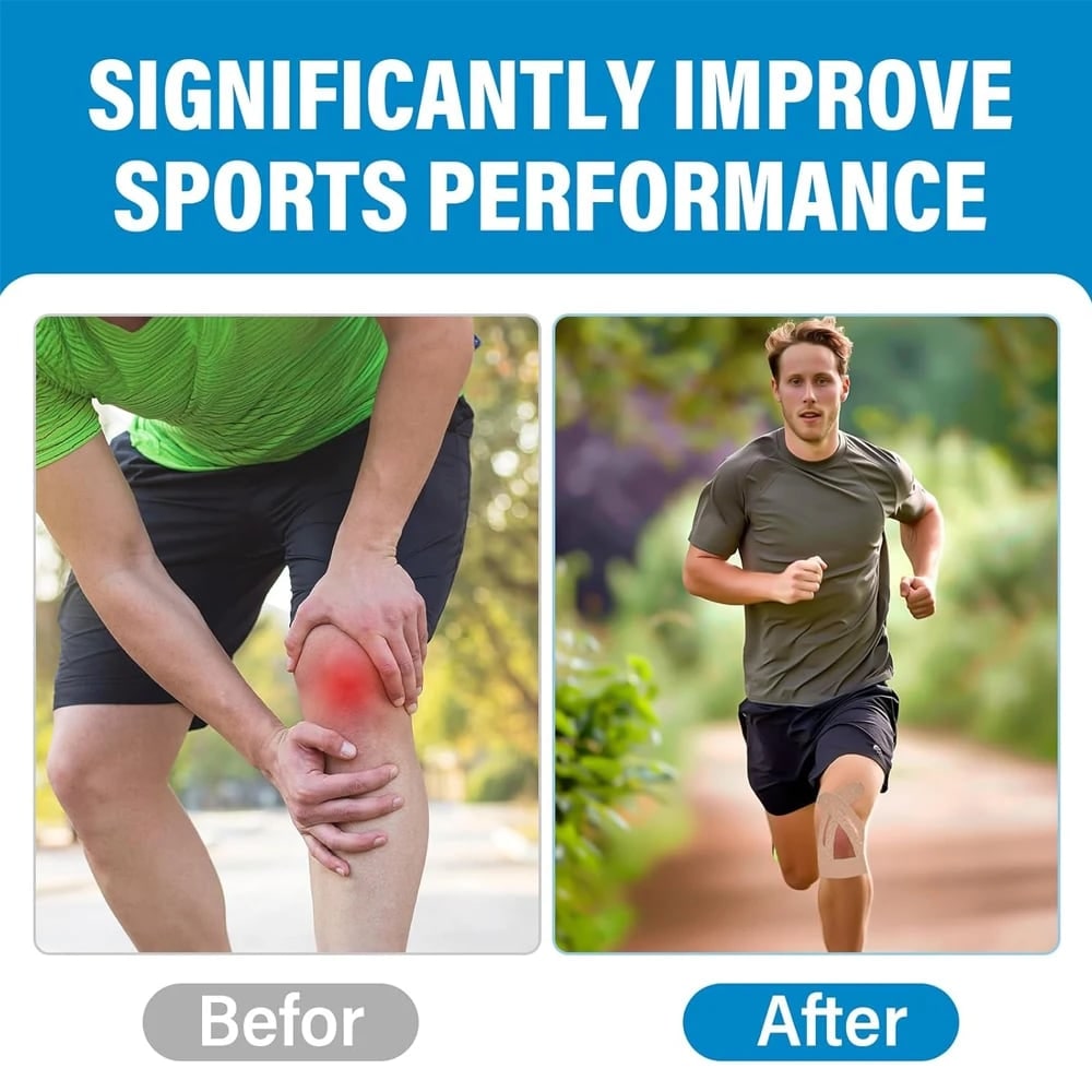 Kinesiology Tape for Knee and Ankle Support with Pre-Cut Strips - Image 17
