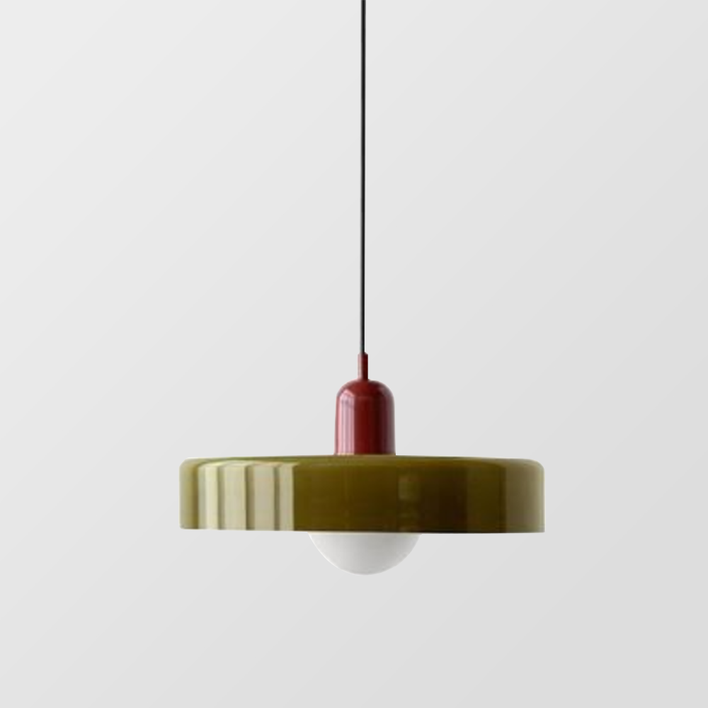 Kitchen Pendant Light Fixture with Adjustable Cord and Glass Disc Shade for Living Room - Image 11