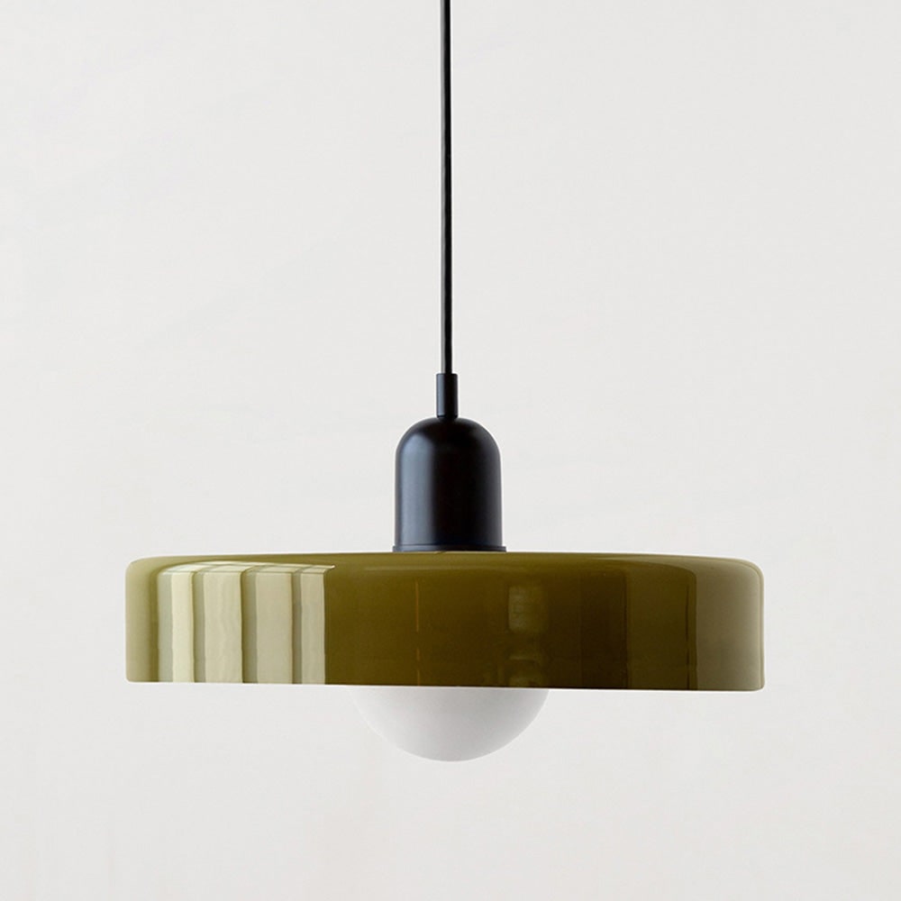 Kitchen Pendant Light Fixture with Adjustable Cord and Glass Disc Shade for Living Room - Image 13