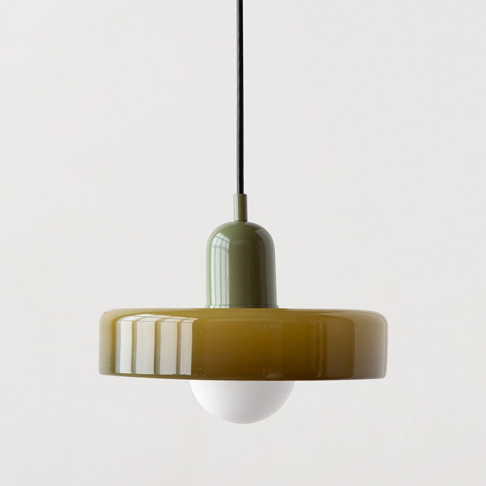 Kitchen Pendant Light Fixture with Adjustable Cord and Glass Disc Shade for Living Room - Image 14