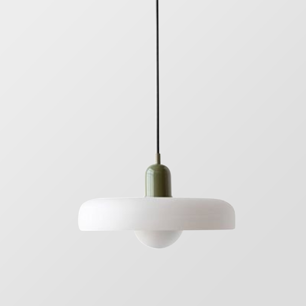 Kitchen Pendant Light Fixture with Adjustable Cord and Glass Disc Shade for Living Room - Image 15