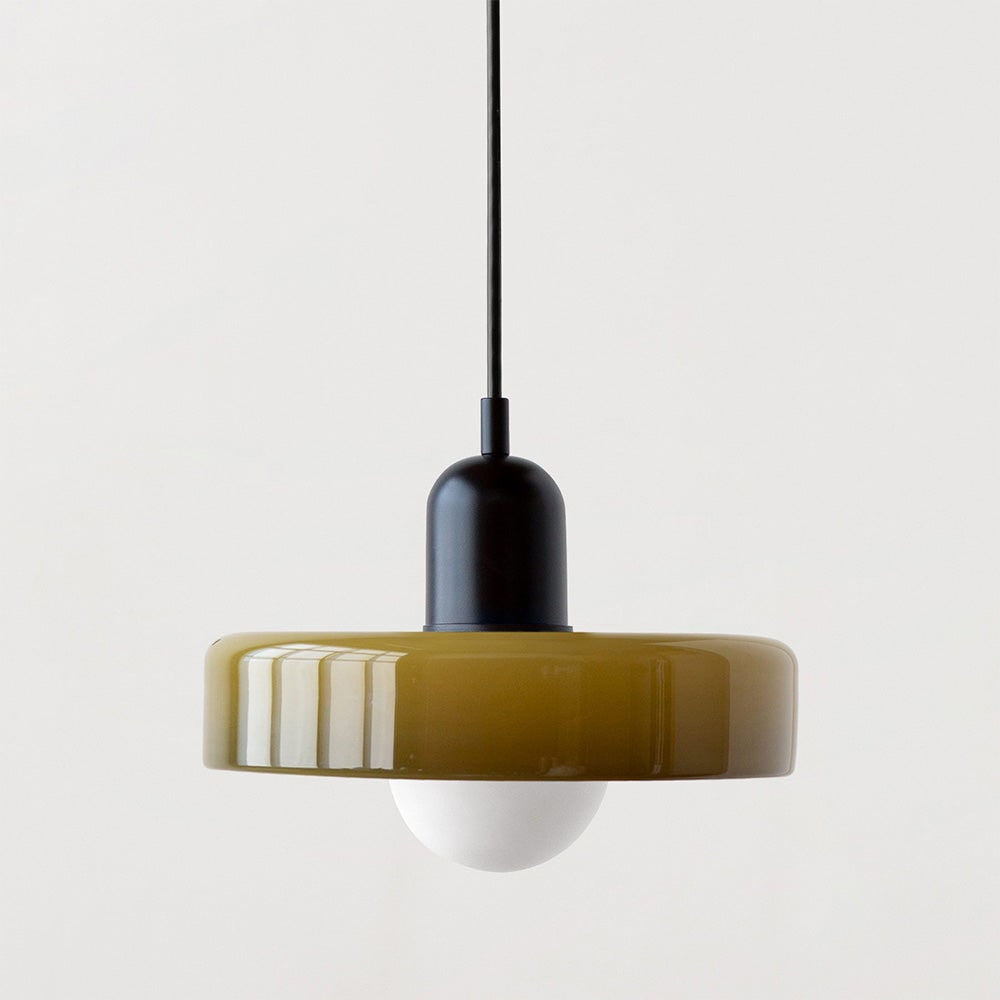 Kitchen Pendant Light Fixture with Adjustable Cord and Glass Disc Shade for Living Room - Image 21
