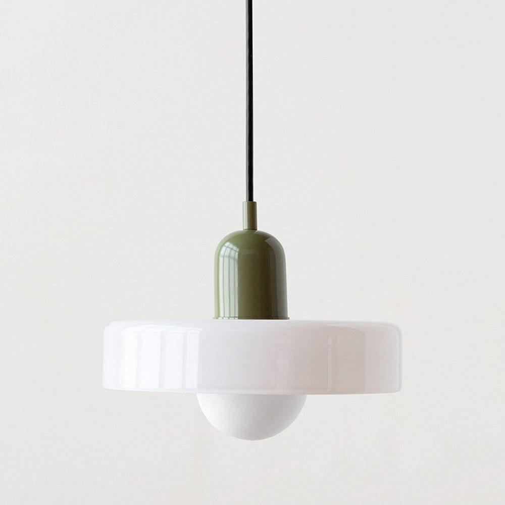 Kitchen Pendant Light Fixture with Adjustable Cord and Glass Disc Shade for Living Room - Image 26