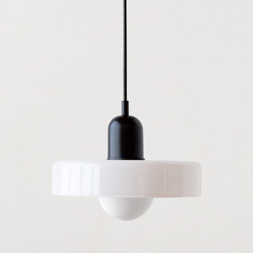 Kitchen Pendant Light Fixture with Adjustable Cord and Glass Disc Shade for Living Room - Image 27