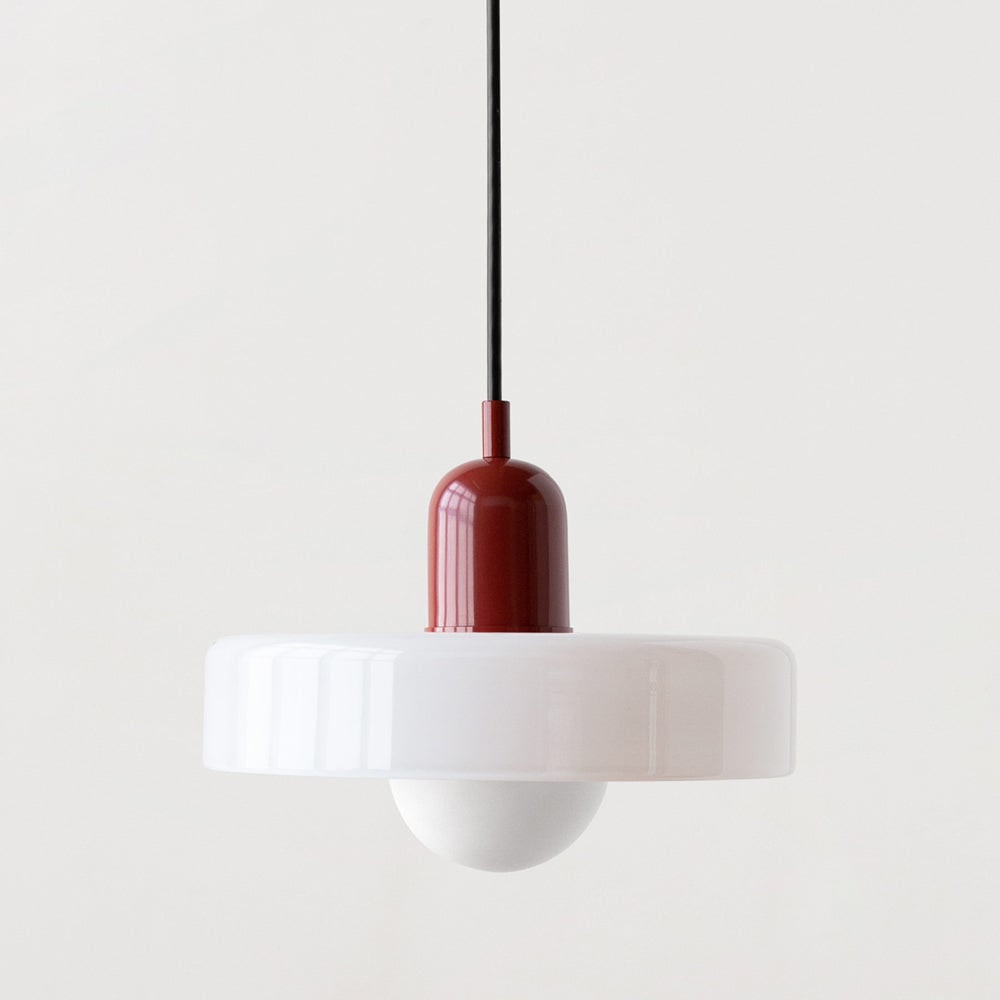 Kitchen Pendant Light Fixture with Adjustable Cord and Glass Disc Shade for Living Room - Image 29