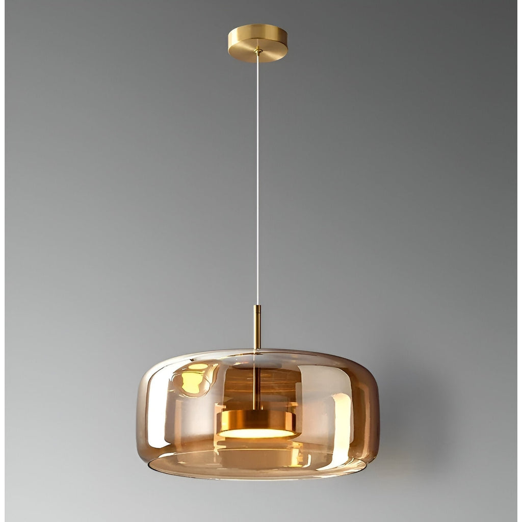 Kitchen Pendant Light Fixtures with Translucent Glass Shade and Adjustable LED for Island - Image 2