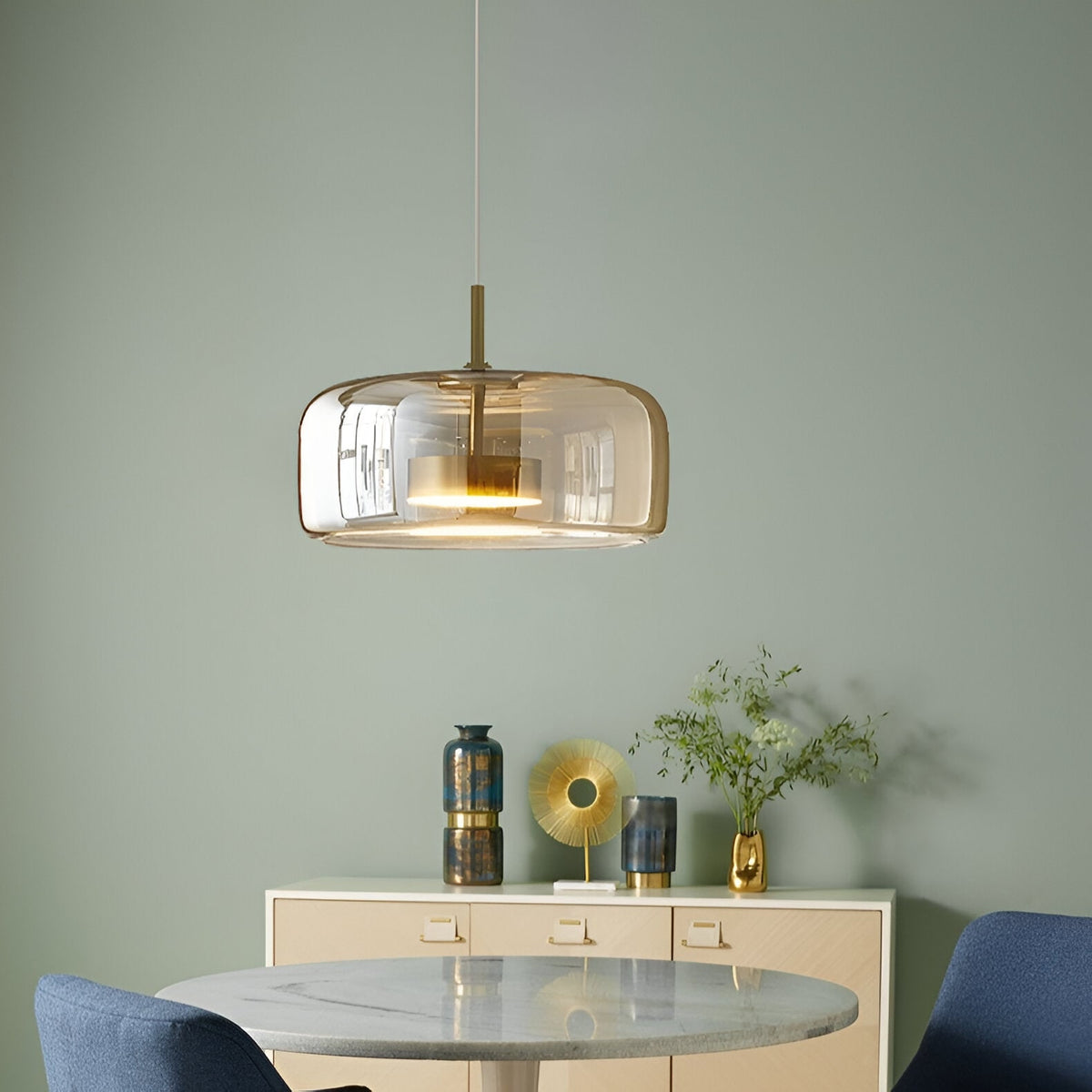 Kitchen Pendant Light Fixtures with Translucent Glass Shade and Adjustable LED for Island - Image 20