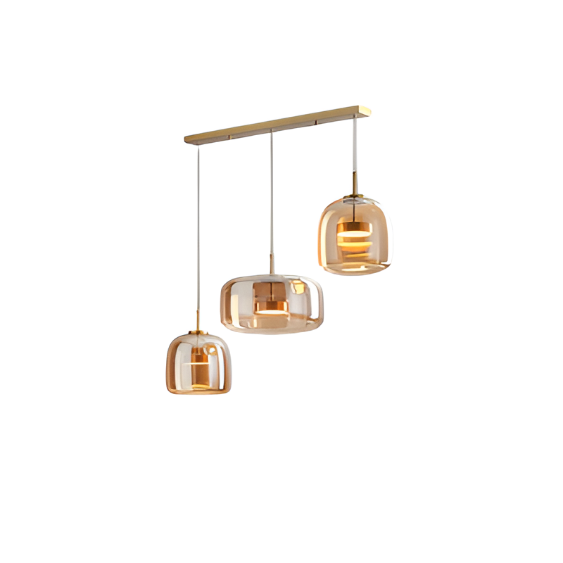 Kitchen Pendant Light Fixtures with Translucent Glass Shade and Adjustable LED for Island - Image 30