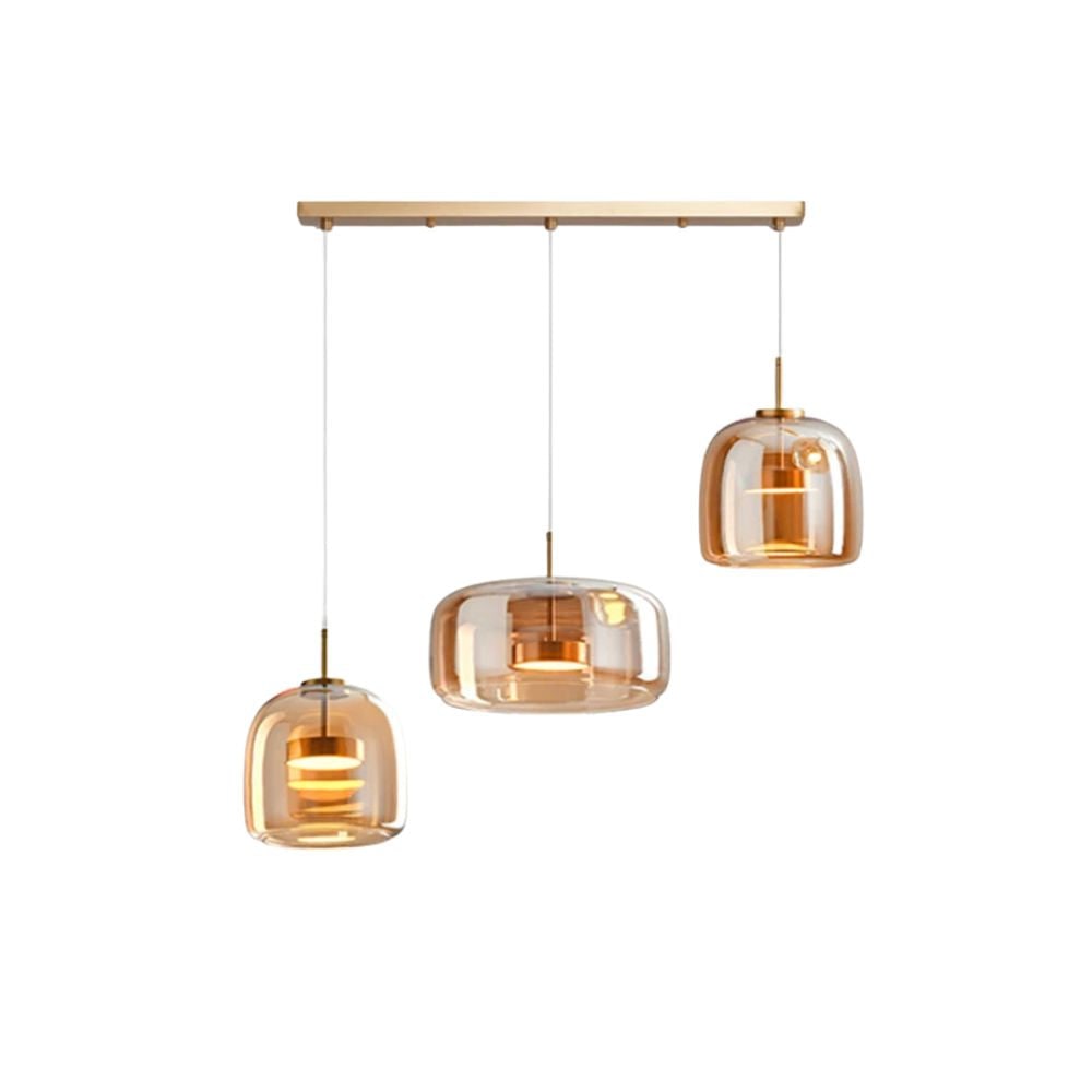 Kitchen Pendant Light Fixtures with Translucent Glass Shade and Adjustable LED for Island - Image 38