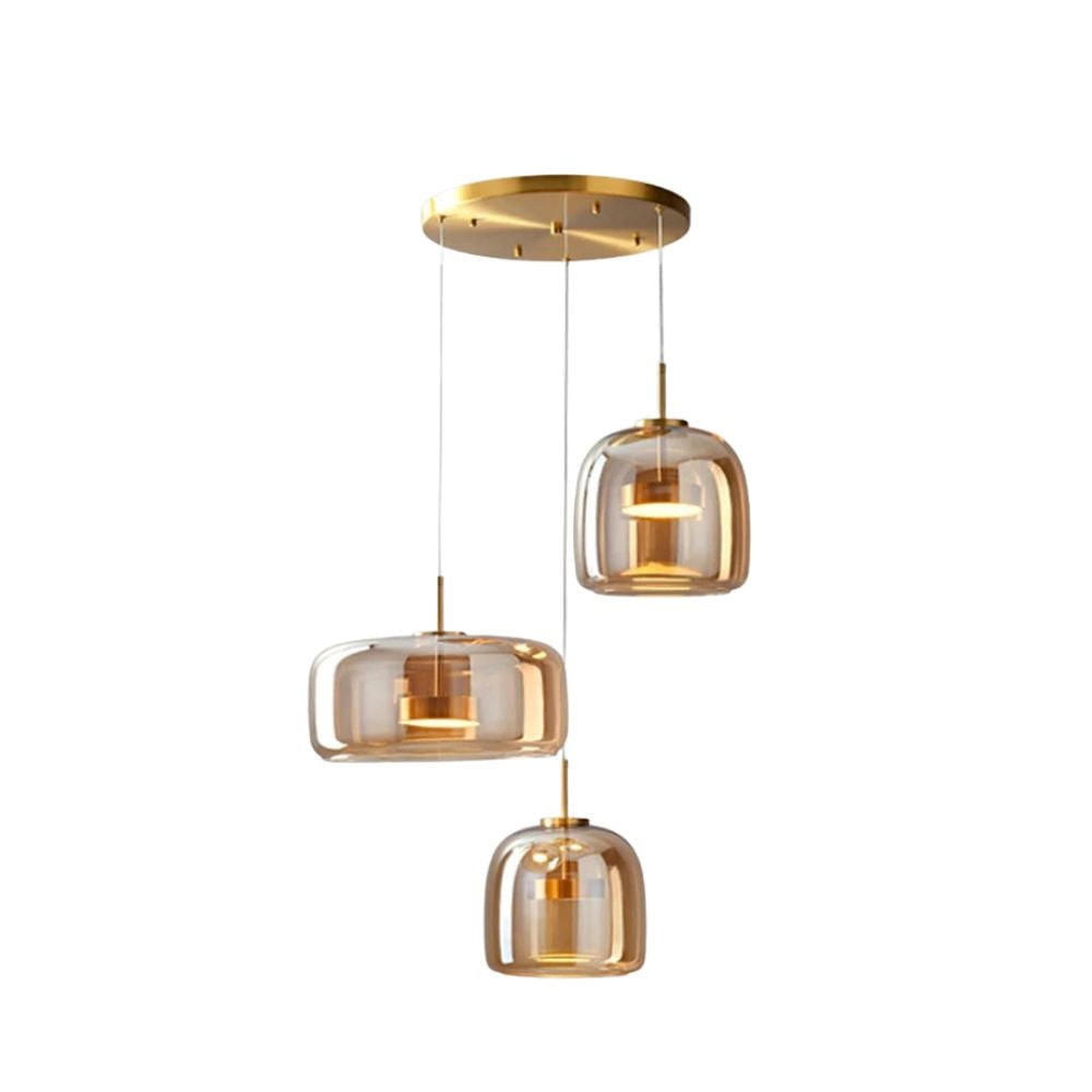 Kitchen Pendant Light Fixtures with Translucent Glass Shade and Adjustable LED for Island - Image 39