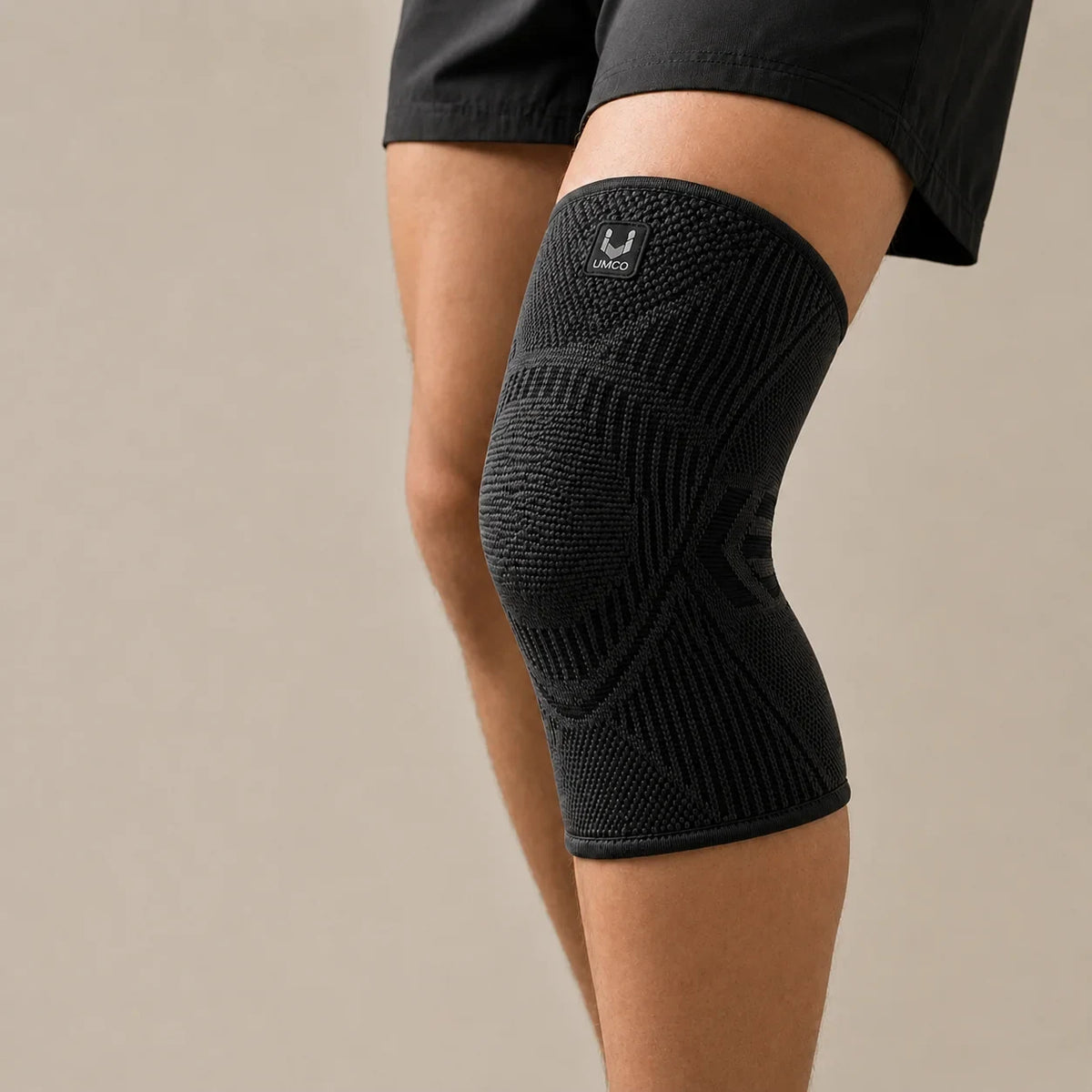 Knee Compression Sleeve with Non-Slip Support and Breathable Knit Design for Running - Image 11