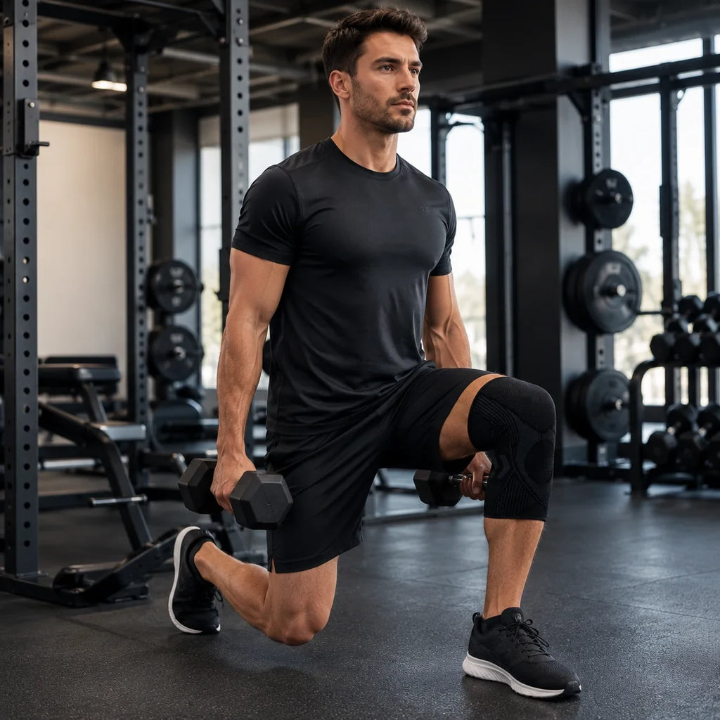 Knee Compression Sleeve with Non-Slip Support and Breathable Knit Design for Running - Image 16