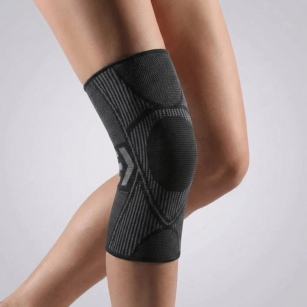 Knee Compression Sleeve with Non-Slip Support and Breathable Knit Design for Running - Image 9