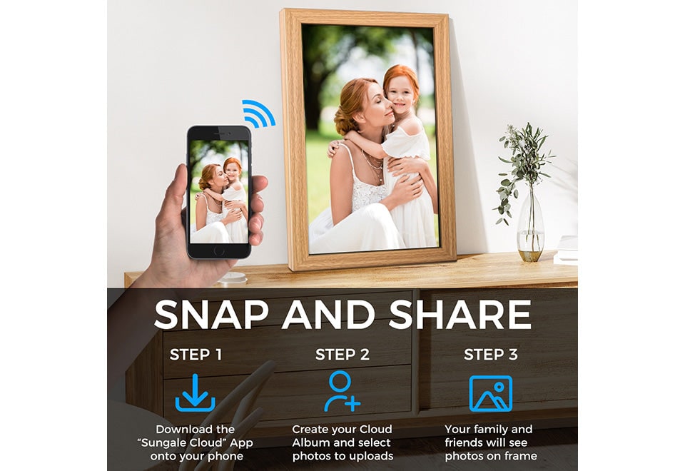 Large Smart Digital Picture Frame with Cloud Photo Sharing and Auto Rotate 11 X 14 - Image 3