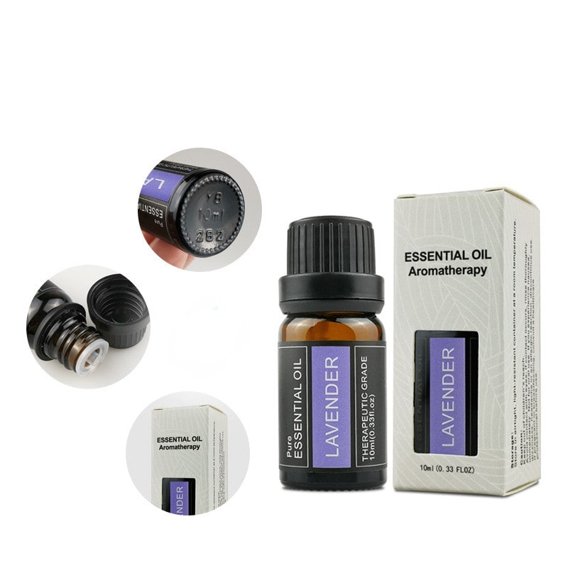 Lavender Aromatherapy Essential Oil 100% Pure with 10ml Amber Glass Bottle Aroma - Image 1