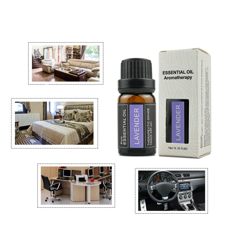 Lavender Aromatherapy Essential Oil 100% Pure with 10ml Amber Glass Bottle Aroma - Image 3