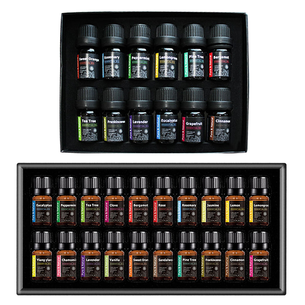 Lavender Essential Oil Set for Diffuser with Aroma 14-Bottle Amber Glass Kit - Image 5