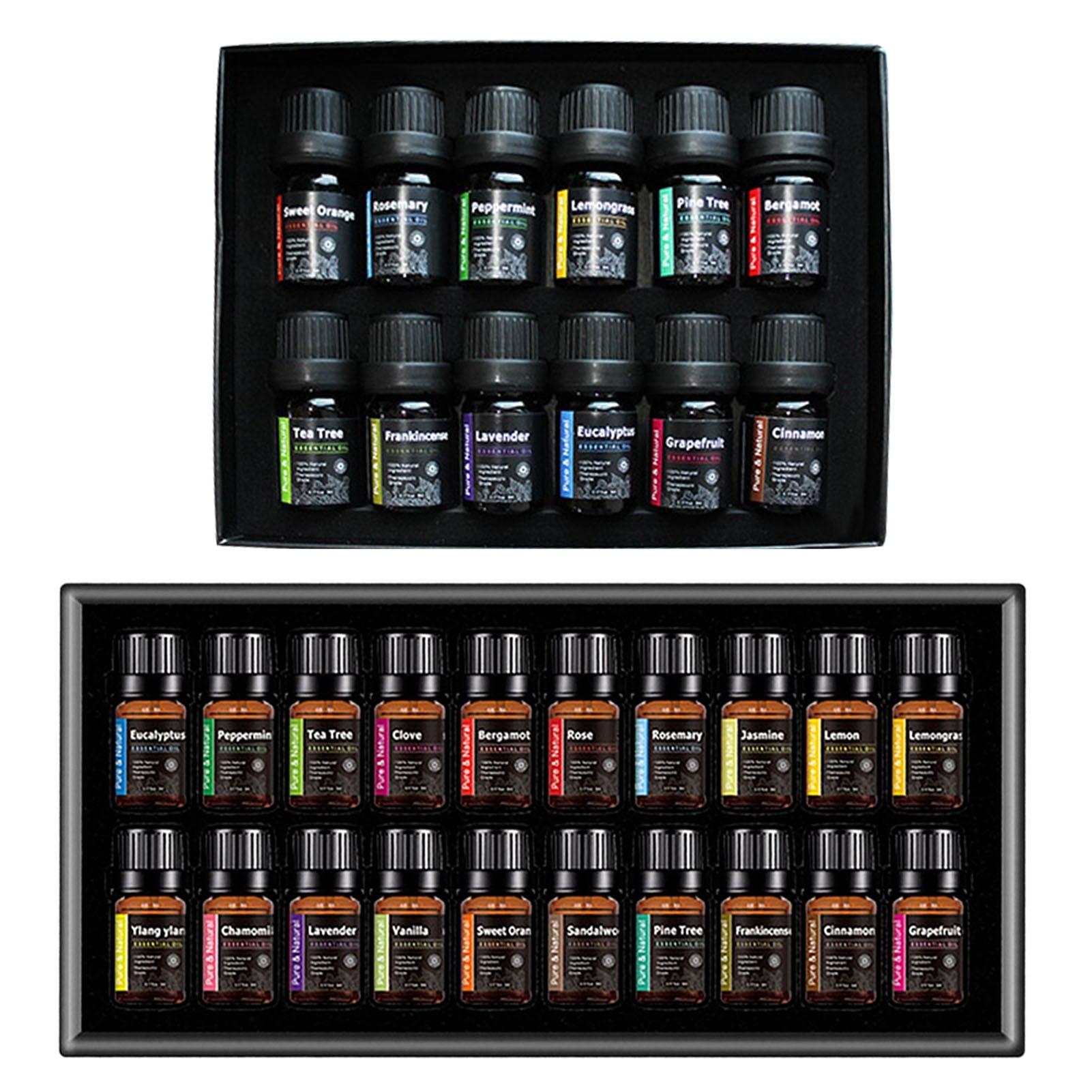 Lavender Essential Oil Set for Diffuser with Aroma 14-Bottle Amber Glass Kit - Image 5