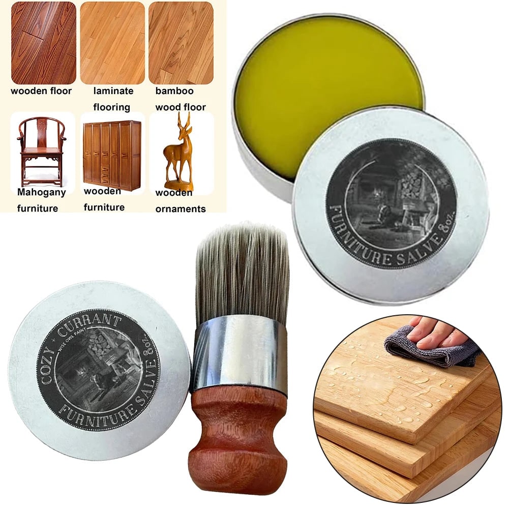 Leather Conditioner Furniture Polish Wax Wood Salve Metal Tin - Image 1