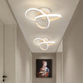 LED Ceiling Light Fixture with Low Profile Flush Mount Modern Overlapping Rings Design - Image 3