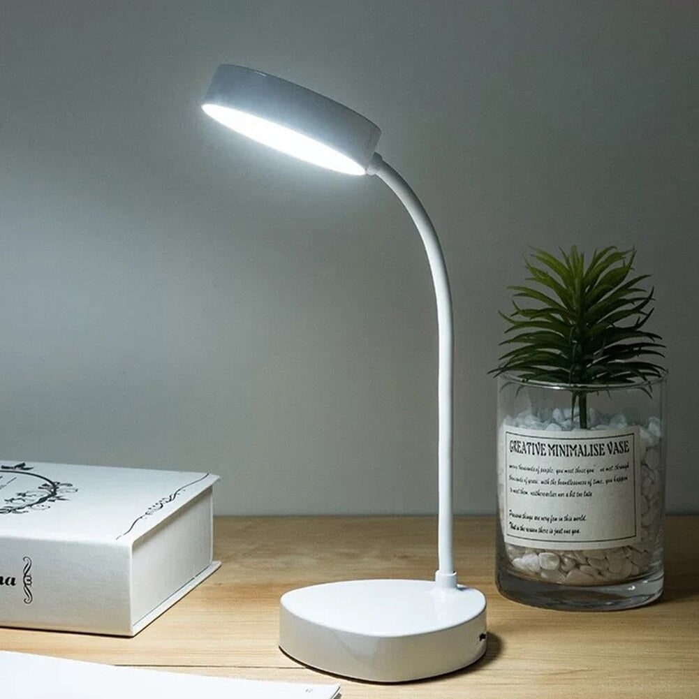 LED Desk Lamp with Adjustable Flexible Gooseneck Rechargeable USB Short Compact Design - Image 4