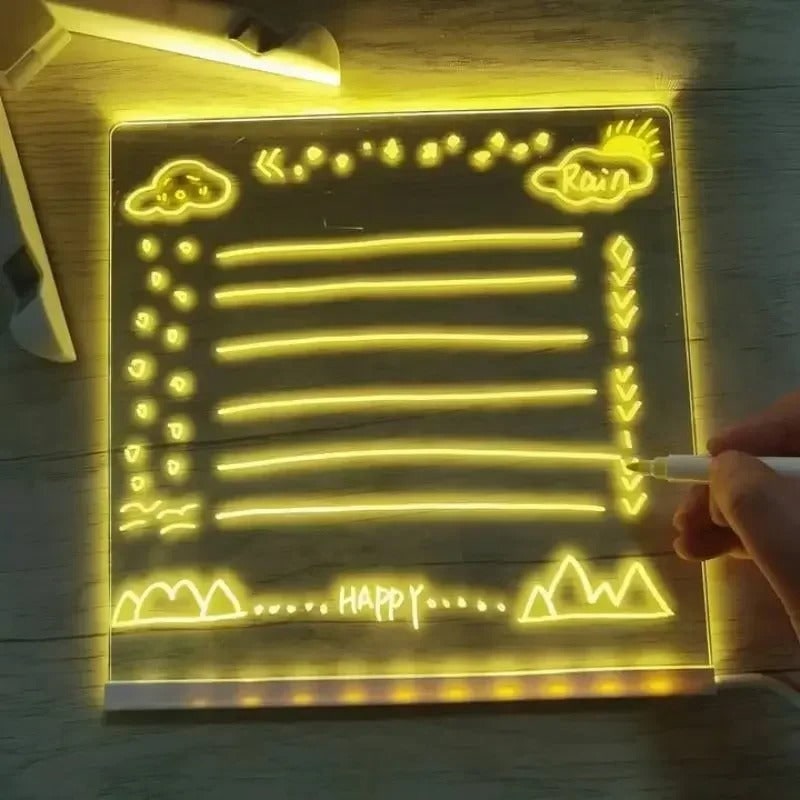 LED Dry Erase Note Board with Light Up Writing Surface and Folding Stand Smart White - Image 7