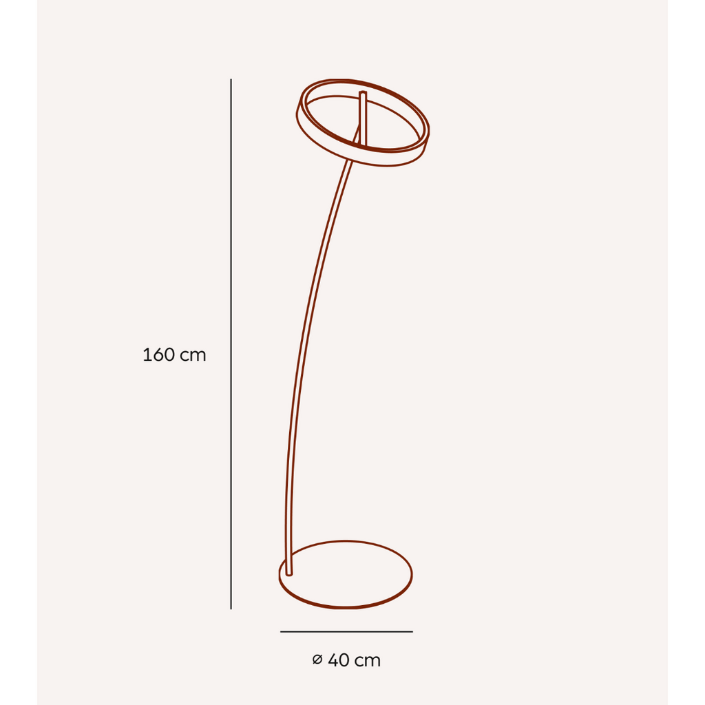 LED Floor Lamp with Adjustable Dimmable Ring Head and Remote Control Mid Century Modern - Image 20