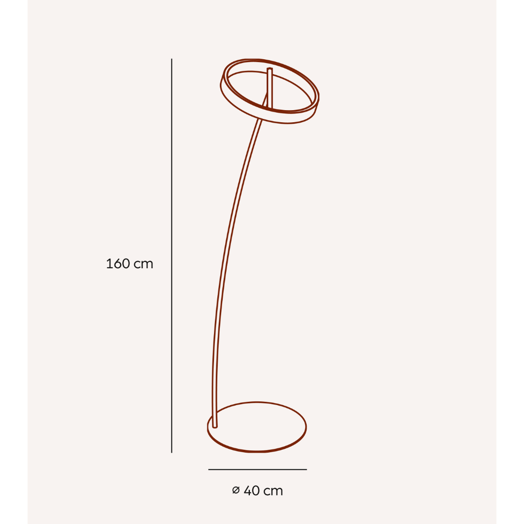 LED Floor Lamp with Adjustable Dimmable Ring Head and Remote Control Mid Century Modern - Image 20