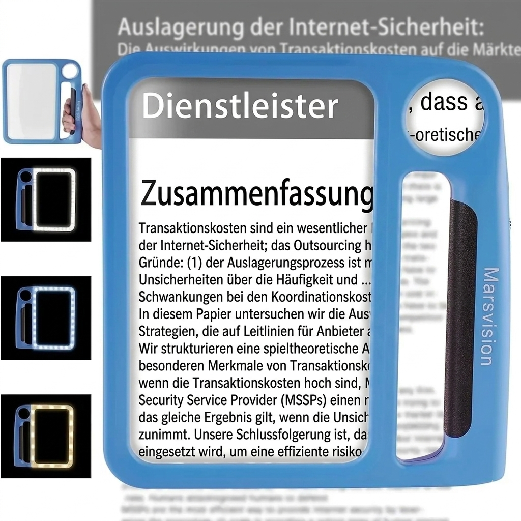 LED Magnifying Glass with Light and Handheld Design for Reading with Dual Lenses - Image 4