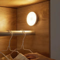 LED Motion Sensor Light Activated Detection Wireless Magnetic Puck Warm White - Image 1