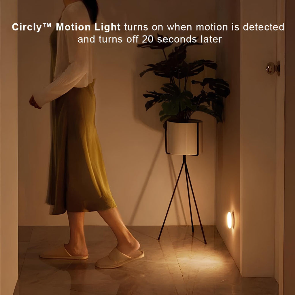 LED Motion Sensor Light Activated Detection Wireless Magnetic Puck Warm White - Image 3