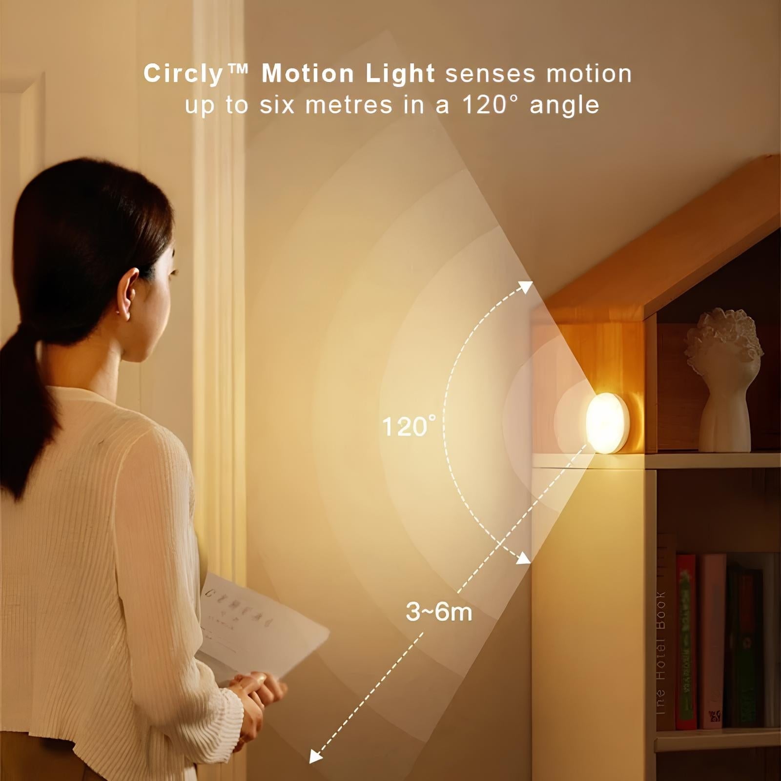 LED Motion Sensor Light Activated Detection Wireless Magnetic Puck Warm White - Image 4