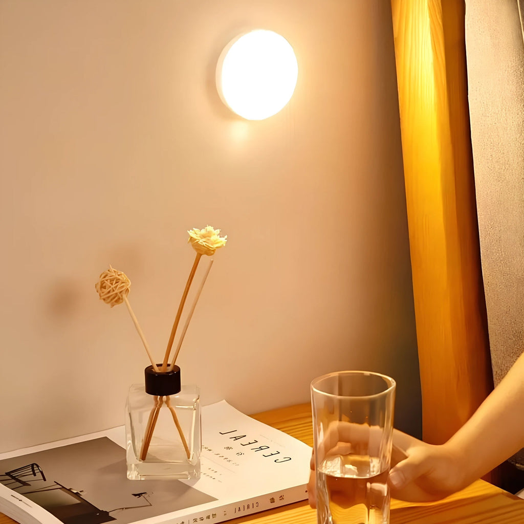 LED Motion Sensor Light Activated Detection Wireless Magnetic Puck Warm White - Image 8