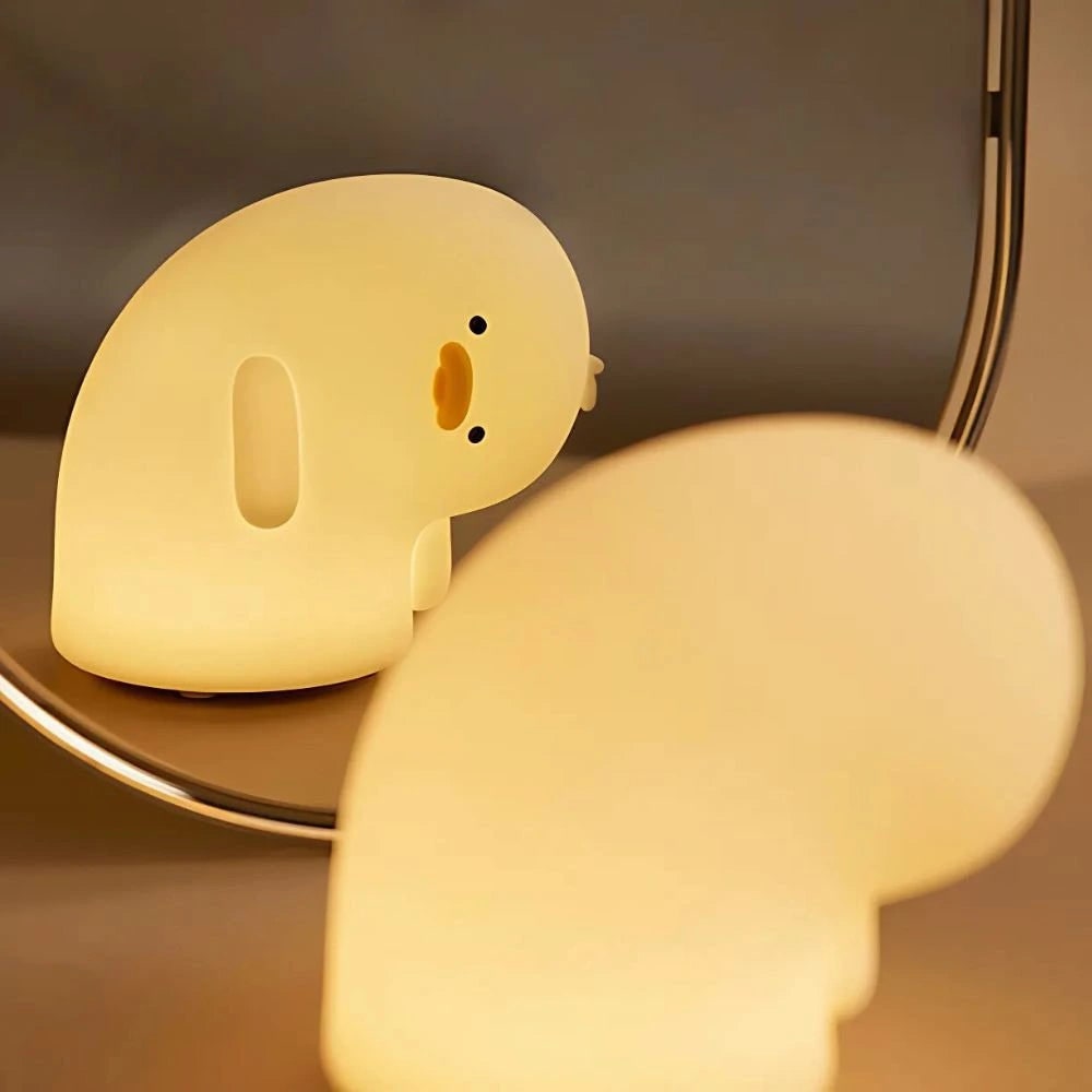 LED Night Light Rechargeable Silicone Portable Squishy Animal Warm White - Image 15