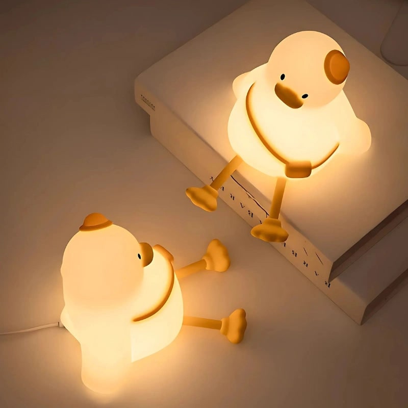 LED Night Light Rechargeable Silicone Portable Squishy Animal Warm White - Image 23
