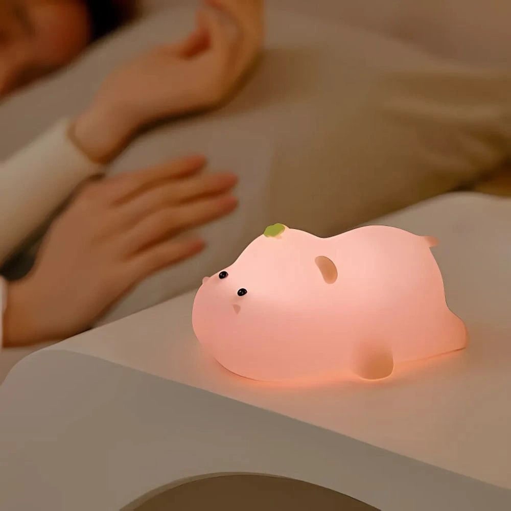 LED Night Light Rechargeable Silicone Portable Squishy Animal Warm White - Image 24