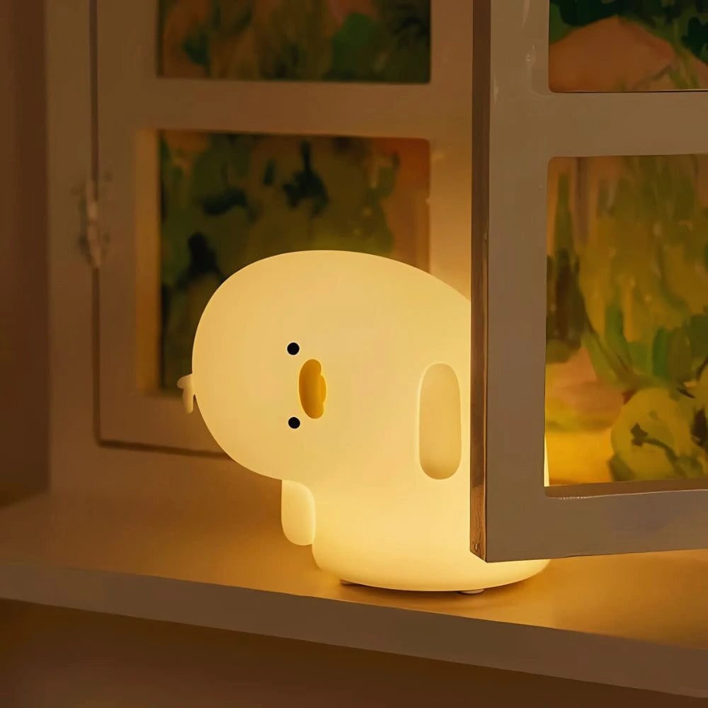 LED Night Light Rechargeable Silicone Portable Squishy Animal Warm White - Image 3