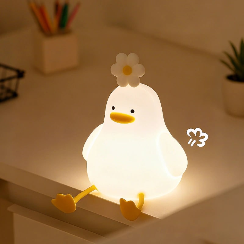 LED Night Light Rechargeable Silicone Portable Squishy Animal Warm White - Image 35