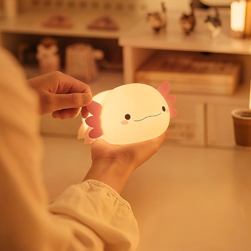 LED Night Light Rechargeable Silicone Portable Squishy Animal Warm White - Image 38