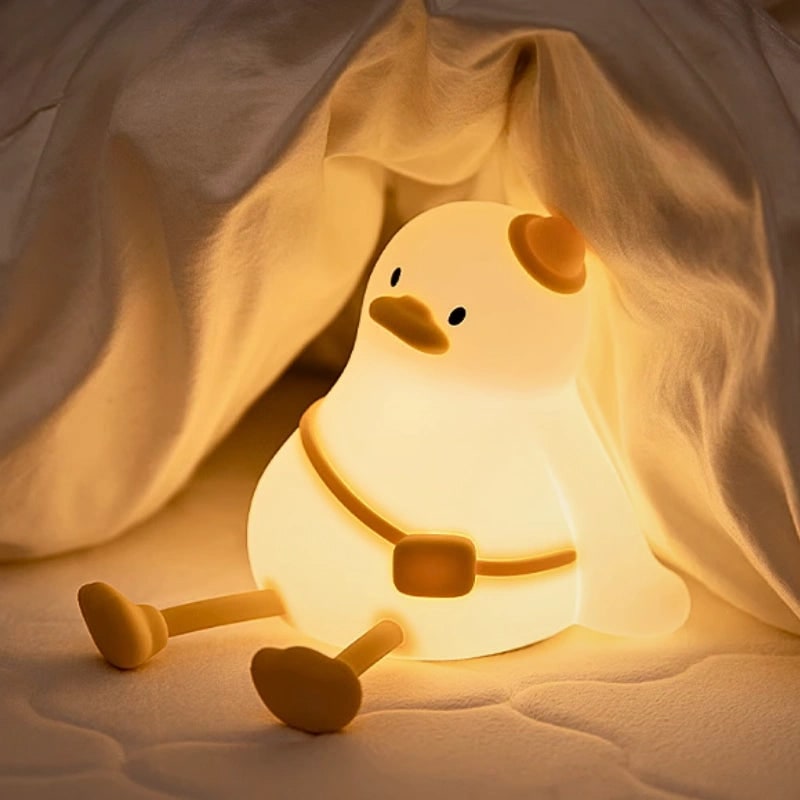 LED Night Light Rechargeable Silicone Portable Squishy Animal Warm White - Image 4