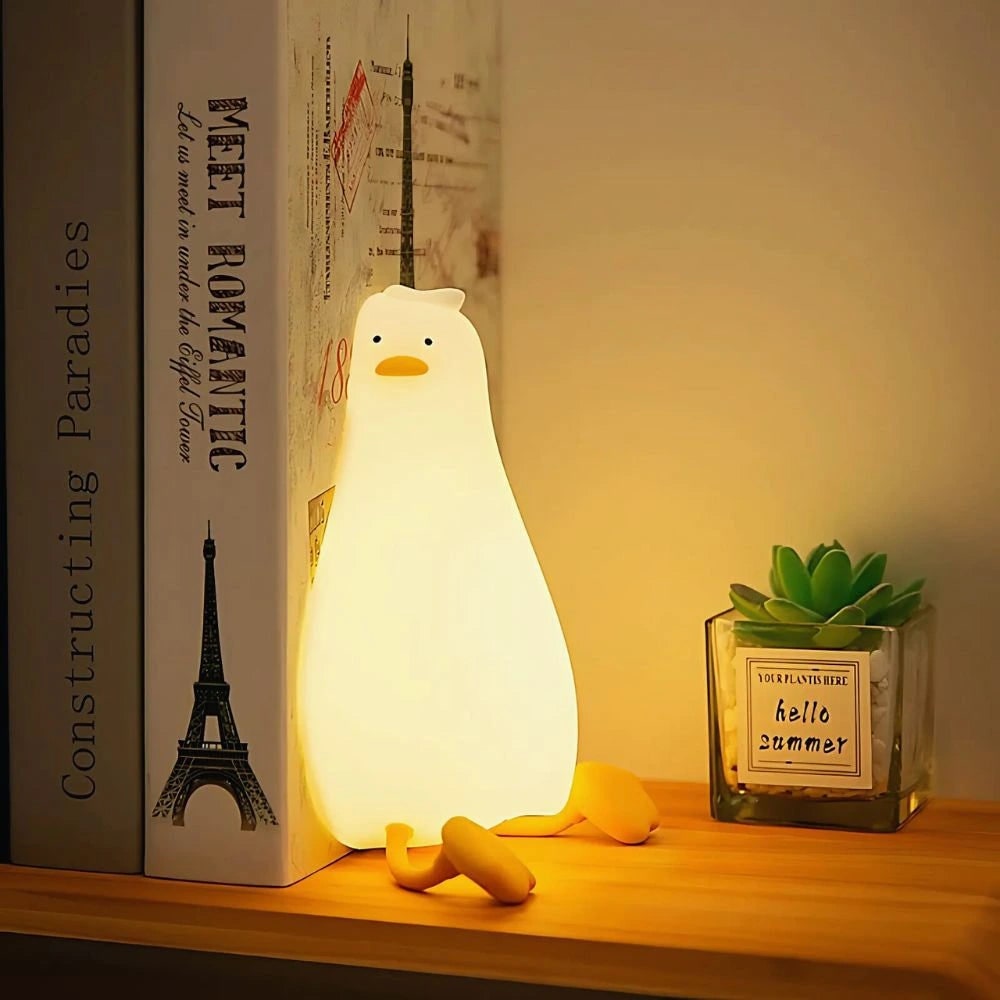 LED Night Light Rechargeable Silicone Portable Squishy Animal Warm White - Image 5
