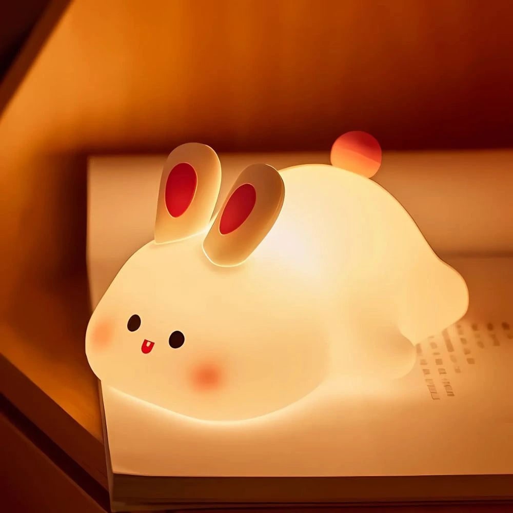 LED Night Light Rechargeable Silicone Portable Squishy Animal Warm White - Image 7