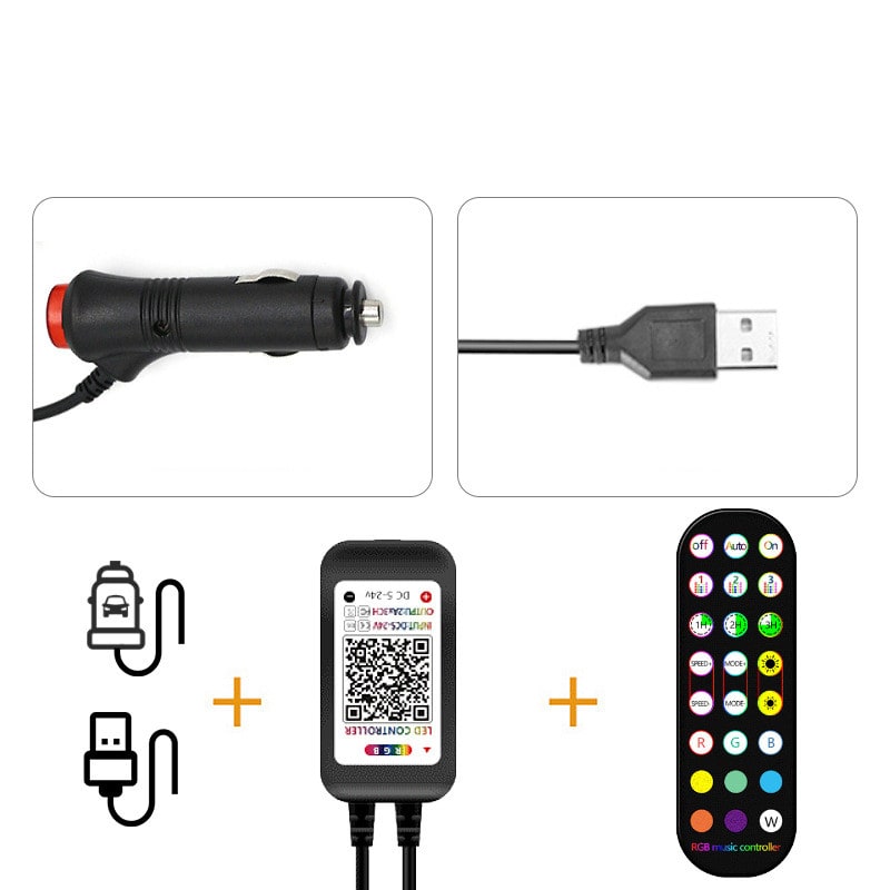 LED Strip Lights for Car Interior with Remote Control and Music Sync Ambient Lighting - Image 5