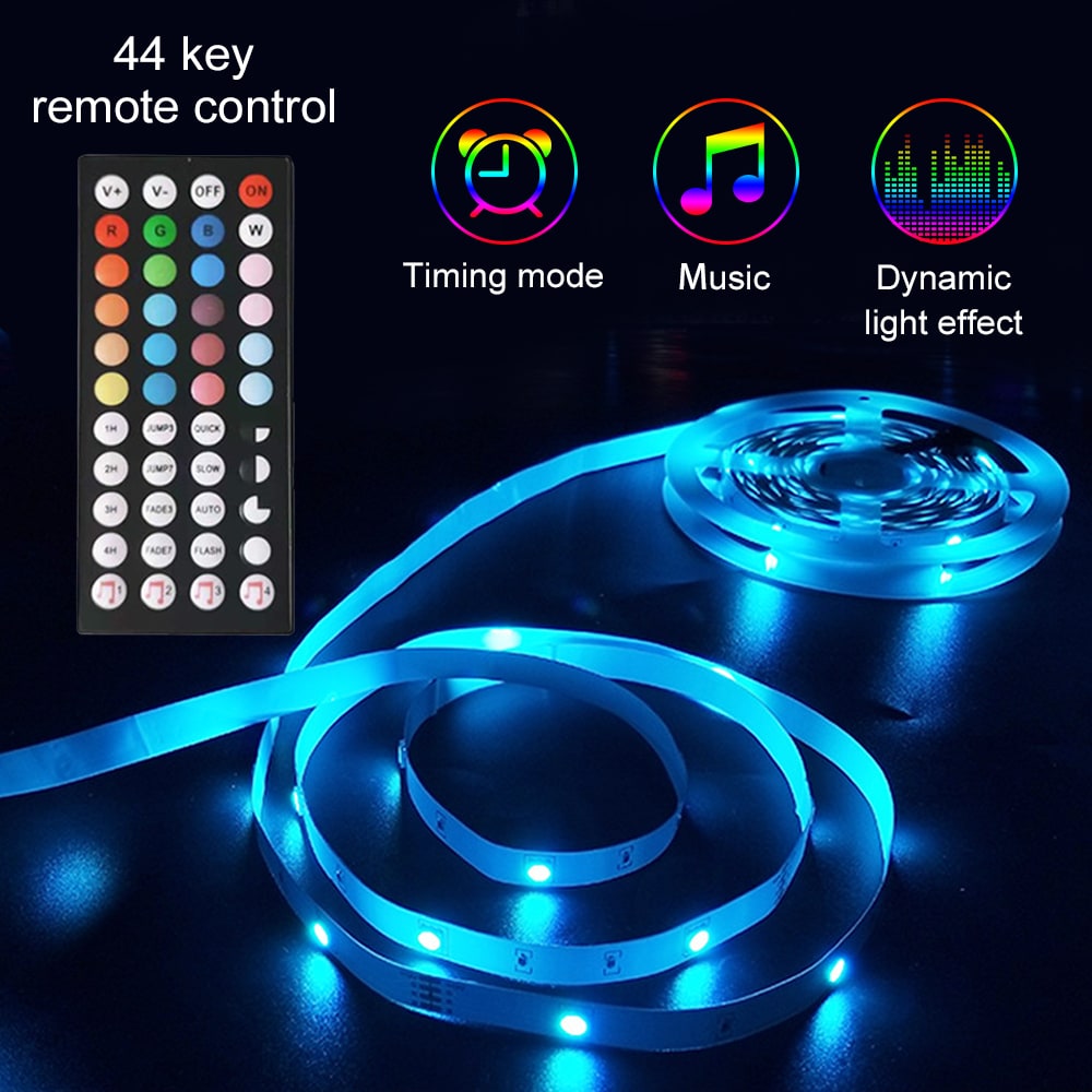 LED Strip Lights Rgb Color Changing with Remote Control and Flexible Tape Diodes for Room Decoration - Image 3
