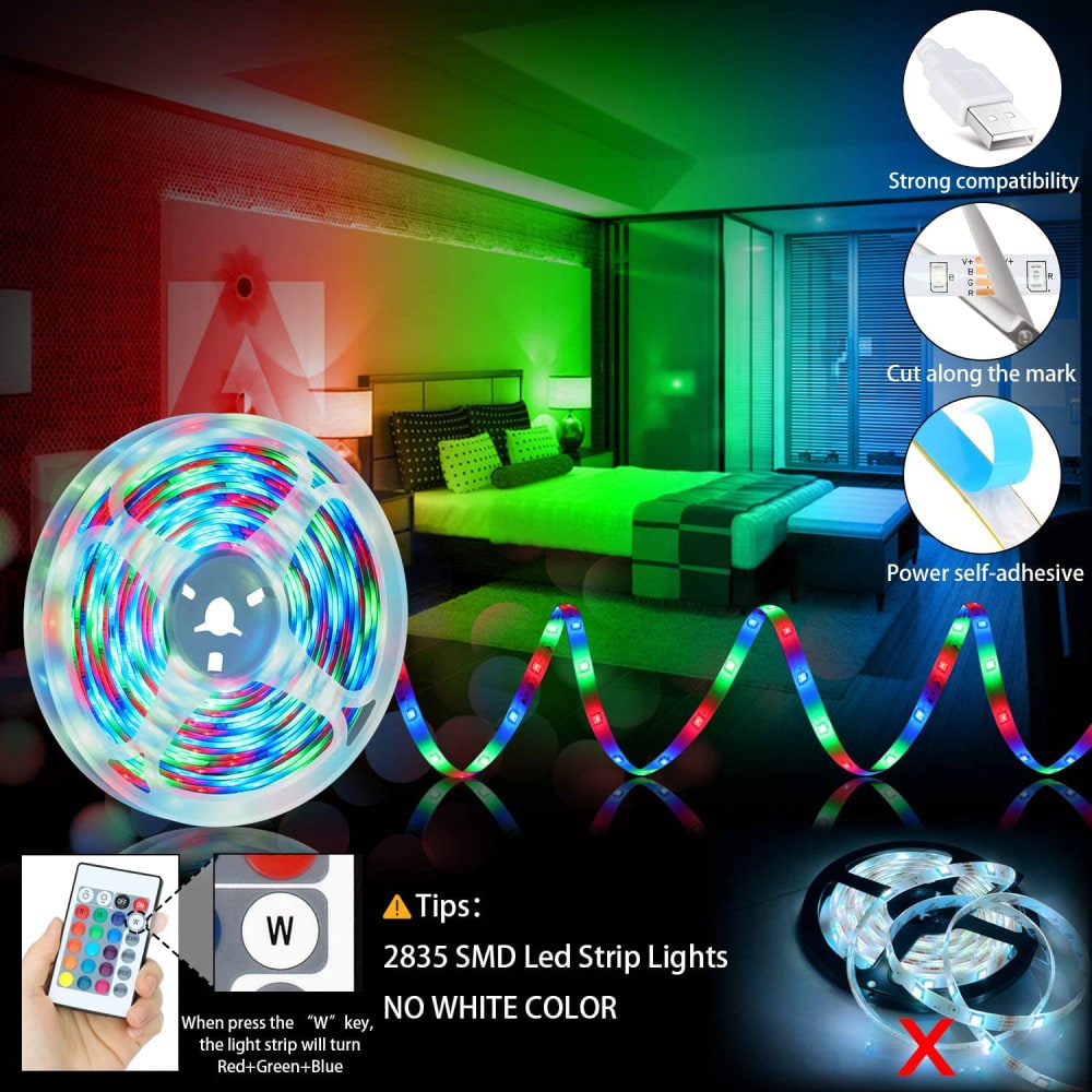 LED Strip Lights Rgb with Remote USB Flexible Color Changing Under Cabinet Lighting - Image 4