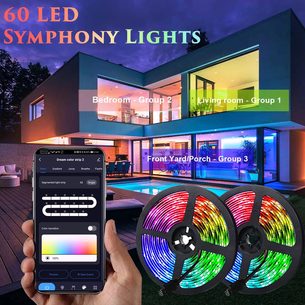 LED Strip Lights Rgb with Smart Control and Under Cabinet Lighting - Image 3