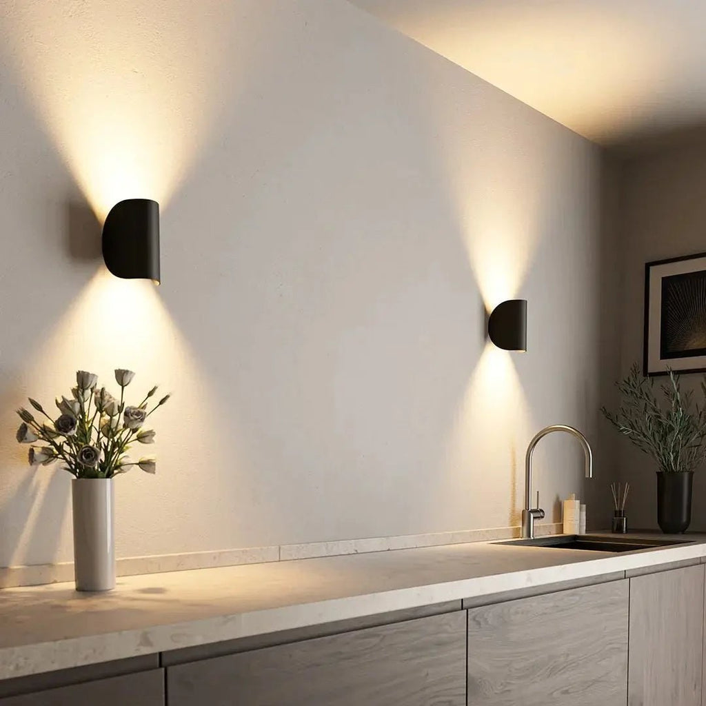 LED Wall Sconce Light with Up and Down Lighting for Bedroom and Living Room Outdoor Lantern - Image 1