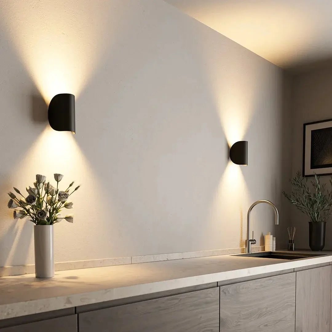 LED Wall Sconce Light with Up and Down Lighting for Bedroom and Living Room Outdoor Lantern - Image 1