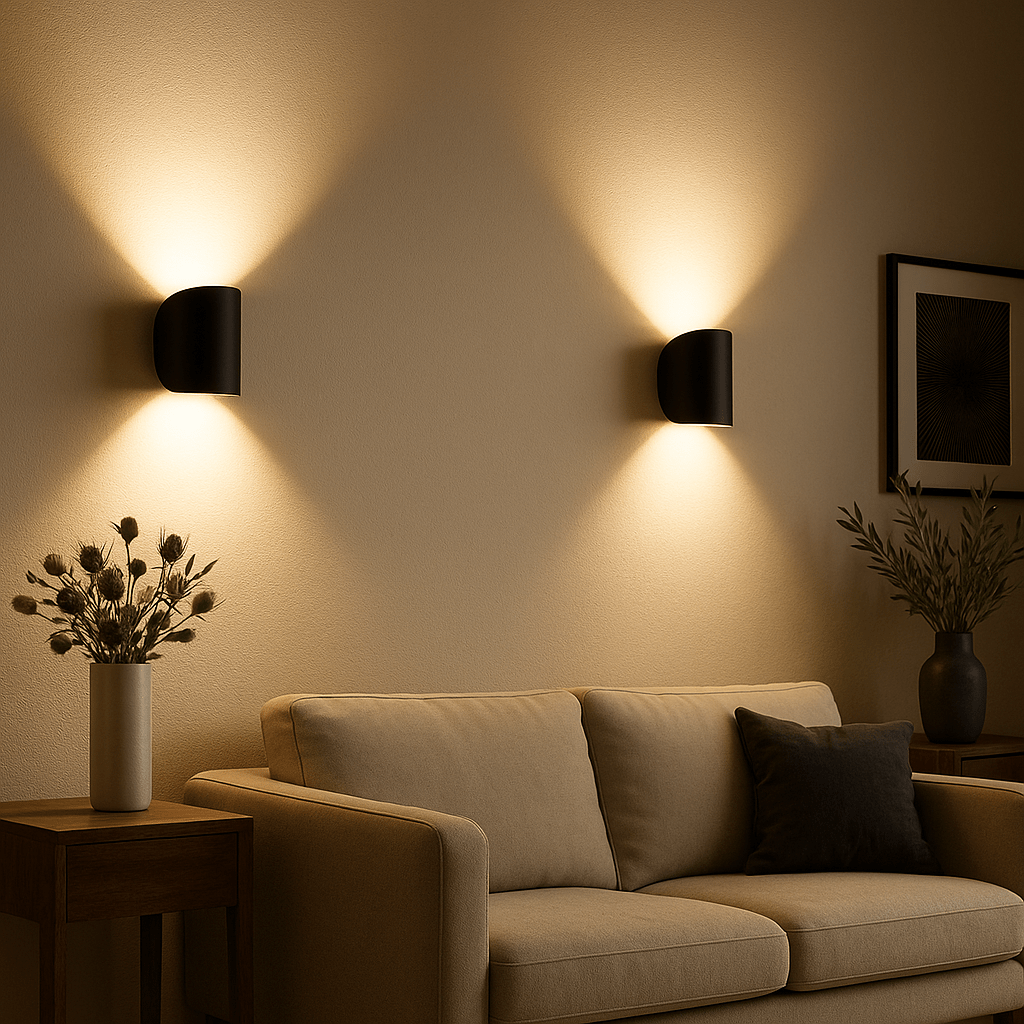 LED Wall Sconce Light with Up and Down Lighting for Bedroom and Living Room Outdoor Lantern - Image 2
